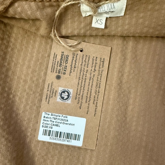 The Simple Folk The Corduroy Shirt Womens Camel - Picture 5 of 6
